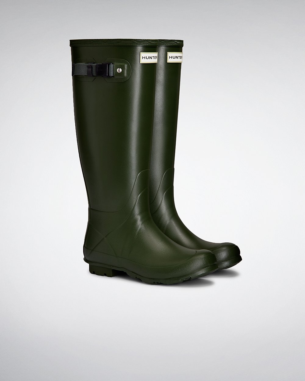 Bottes Hautes de Pluie Hunter Norris Field Neoprene Lined Femme Vert JPXSFUR-06